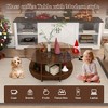 Kumasinova 31.5" Round Coffee Table with Storage,Farmhouse Glass Center Table with Tempered Top,End Table with 4-Tier Shelf,Side Table for Living Room - 4 of 4