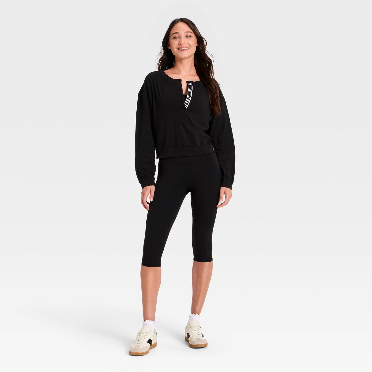 Women's Active Jersey Henley Pullover - JoyLab™ - thumbnail 3