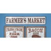 Farmhouse Metal Wall Decor Gray - Olivia & May: Iron "Farmer's Market" Sign, Vintage Style, Indoor Display - 2 of 4