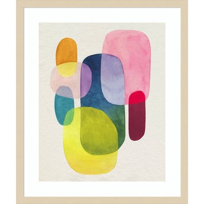 Sunlit Spectrum I 21"x25" Svelte Natural Framed Abstract Print