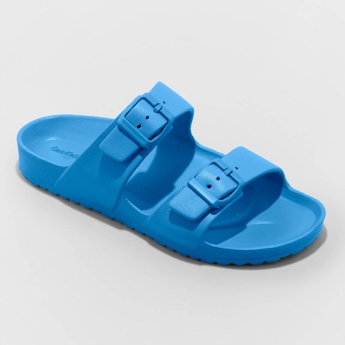 Men s Carson Two Band Slide Sandals Goodfellow Co Blue 13