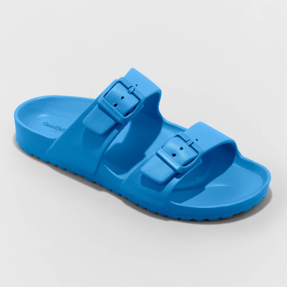 Men's Carson Two Band Slide Sandals - Goodfellow & Co™ Blue 12 ( 6 pack case