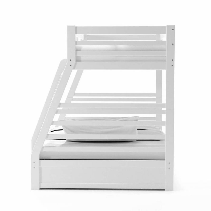 Twin Over Full Kids&#39; Emma Bunk Bed Wire Brushed White - ioHOMES, 4 of 5