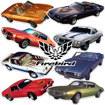 Pontiac Firebird Trans-Am Car Large Deluxe Stickers Variety Pack of 9