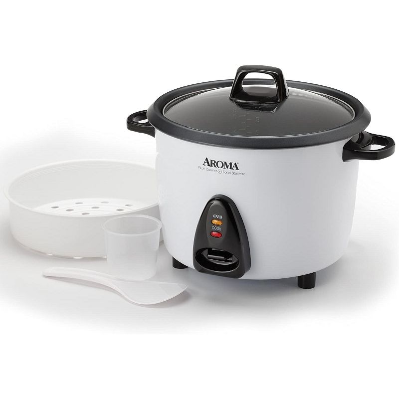Aroma Housewares 160oz Rice Cooker & Food Steamer ARC-360-NGP Refurbished White, 4 of 5