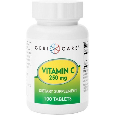 Geri Care Vitamin C 250mg Tablets, 100 Count