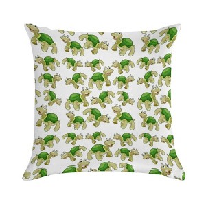 Green Turtle Pillow Covers 18x18 Decorative Throw Pillows Soft Square Cushion Covers for Couch Sofa Bedroom - 1 of 1