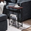 Costway 1PC\2 PCS Side Sofa Narrow Table w/ Removable Paper Holder for Living Room Toilet - 2 of 4