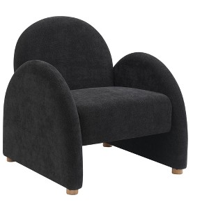 Okak Simple Modern Boucle Upholstered Armchair with Curved Armrests,Minimalist Lounge Chair for Relaxation Areas,Living Room - 1 of 4