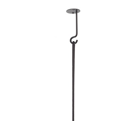 Bolo Soft Curve Black Ceramic Indoor/Outdoor Hanging Planter
