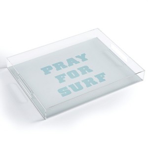 socoart Pray For Surf I Acrylic Tray - Deny Designs - 1 of 4