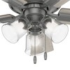 Hunter Fans 42" Crestfield Lighted Ceiling Fan Matte Silver with Light Gray Oak Blades - Rustic Vintage Style - 2 of 4