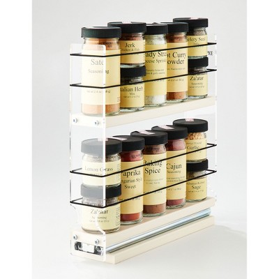 Vertical Spice 2 X 2 X 11 Inch 2 Tier Full Extension Spice Rack