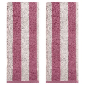 REGALWOVEN Bathroom Striped Pattern Cotton Soft Absorbent Hand Towel 13 x 29 Inch - 1 of 4