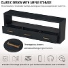 74"W TV Stand TV Console Storage Cabinet Entertainment Center Sideboard with 3 Drawers and Open Shelf, Brown/Black/Gray-Christopher Knight Home - 3 of 4