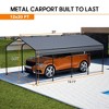 GDFStudio Cathy Modern 12X20 FT Outdoor Metal Carport - 4 of 4