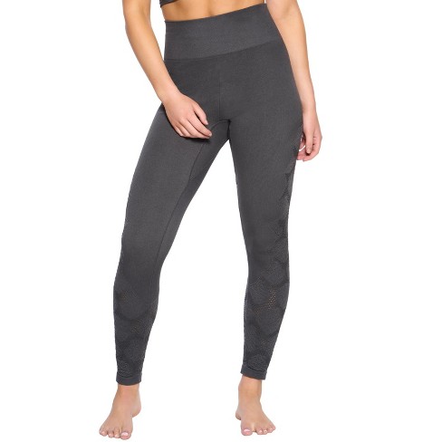 Felina Women's Seychelle Rosette High Waisted Leggings (nine Iron, Large) :  Target