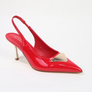 Berness Women's Chevelle Slingback Kitten Pump Heels with Metallic Accent - 1 of 4