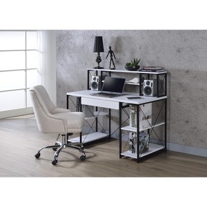 NicBex Home Office Desk 24" L Morden Writing Desk with 8 Storage Compartments, Drawer with Metal Slide and Wooden Desktop for Study and Work - 1 of 4