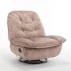 CAVINAS Upholstered Recliner Chair with Mobile Phone Holder, Oversized Swivel Gliding Rocking Chair, Gold-stamped Velvet Reading Chair, Swivel Chair - 4 of 4