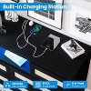 Modern Rattan 6-Drawer Dresser w/ LED Light, Deep Drawers, Wooden Double Dressers for Bedroom, Nursery, Living Room - 4 of 4