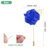 Unique Bargains Wedding Groom Suit Ribbon Rose Flower Lapel Pin with Gold Leaf 1 Pc - 3 of 4