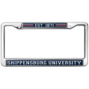 Shippensburg University School Logo Full Size Standard License Plate Metal Frame - 1 of 4