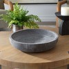 Uttermost Crafted Textured Gray Lava Stone Ashen Earth Outdoor Bowl - 3 of 4