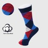 Alpine Swiss Mens Dress Socks 6 Pair Crew Sock Cotton Dress Socks for Men Solid Ribbed Argyle Pattern Multicolor Fun Designs - 2 of 4