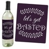 Big Dot of Happiness Friends Thanksgiving Feast - Friendsgiving Party Decorations for Women and Men - Wine Bottle Label Stickers - Set of 4 - 4 of 4