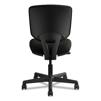 Black Leather Adjustable Task Office Chair with Swivel