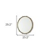 HomeRoots 25" Gold Metal Beaded Round Framed Accent Mirror - 3 of 4
