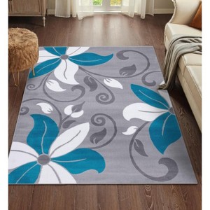 Luxe Weavers Floral Modern Indoor Area Rug for Living Rooms - 1 of 4