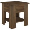 vidaXL Coffee Table Brown Oak 15.7 in.x15.7 in.x16.5 in. Engineered Wood - 2 of 4