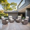 POCASSY Outdoor Swivel Rocker Patio Swivel Chairs Set of 4, 6" Thick Seat Cushions All Weather Swivel Glider Chairs with High Back for Porch - 3 of 4