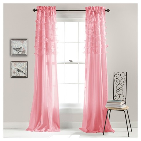 Set Of 2 Avery Window Curtain Pink 84 X54 Lush Dcor Target
