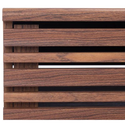 Rori Retro Chic Walnut Coffee Table with Metal Accents