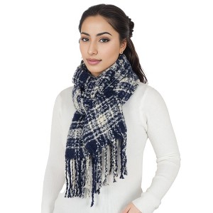 Anna-Kaci Plaid Winter Scarf Fringed Soft Warm Wrap Shawl Scarf for Women 23.6 x 70.9 inch - 1 of 4