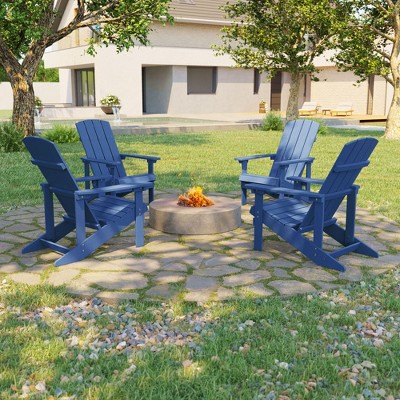 Sonkuki 4-Pack Recycled Plastic Wood Adirondack Chair