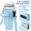 BABYYER Water Bottle Carrier Bag with Phone Pocket for Stanley 40oz Tumbler Neoprene Water Bottle Holder Pouch - 3 of 4