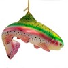 Kurt Adler Noble Gems Glass Ornament for Christmas Tree, Rainbow Trout, 4.75" - 2 of 4