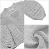 Girls Sweater Cardigan Open Front Longline Sweater Cable Knit Sweater Long Sleeve Color Block Sweater,Gray(with Pocket) - XL - 3 of 4
