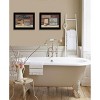 "Hot Bath / Clean Towels 2(17X14) Collection" 2-Piece Vignette By Pam Britton, Black Frame - 2 of 4
