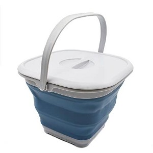 SAMMART 8.5L (2.2 Gallon) Collapsible Square Handy Bucket with Lid - 1 of 4