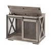 Grungis Dog Crate for Small/Medium/Large Dogs,Farmhouse Wooden Dog House with Sliding Barn Door,Dog Kennel with Flip-top Plate for Indoor - 4 of 4