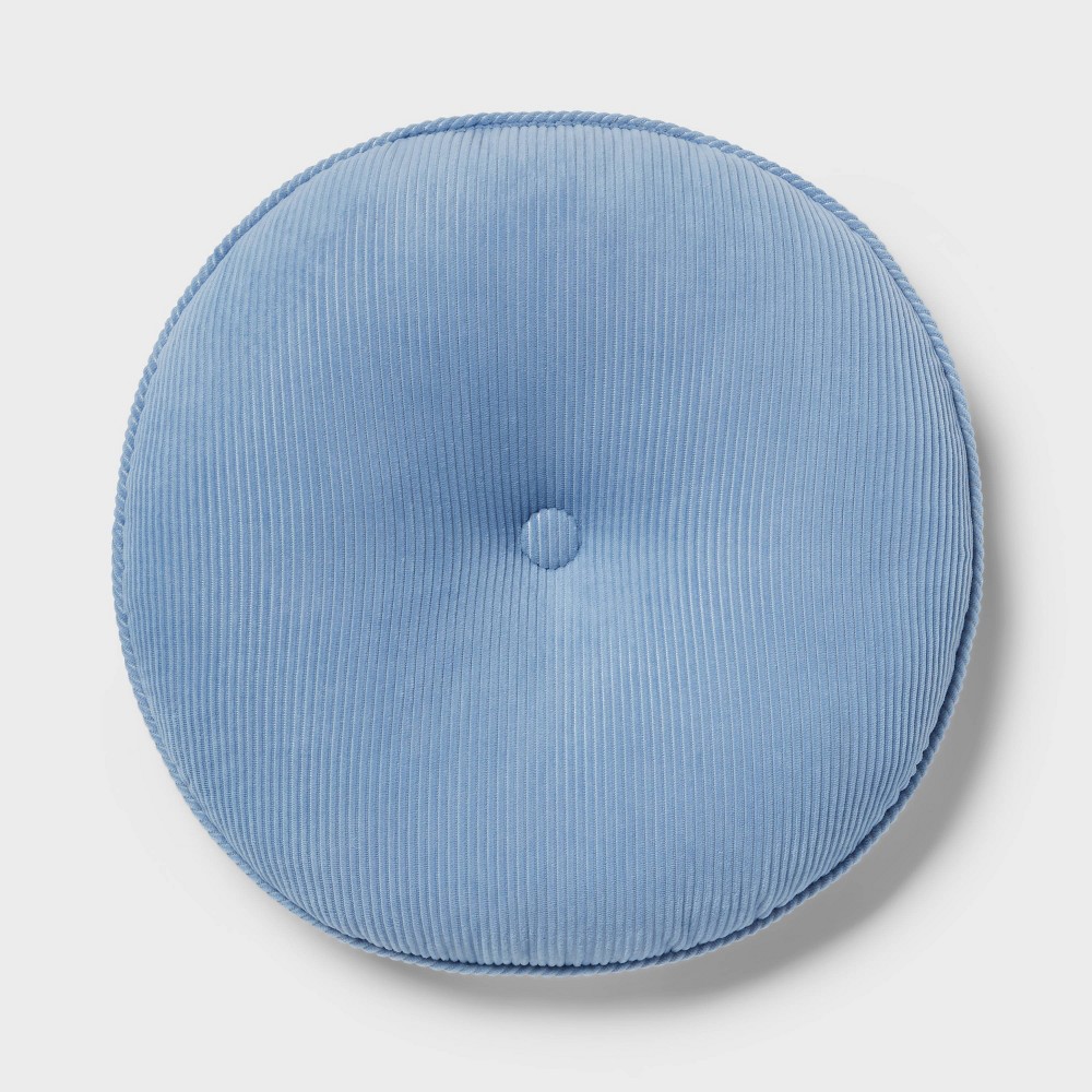 Photos - Pillow Round Decorative  Blue - Room Essentials™