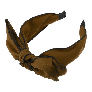 Unique Bargains Women's Double Layered Bow Knot Headband Hairband Accessories 2.6 Inch Wide 1Pc - 1 of 4