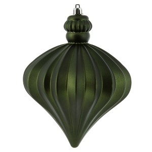 Vickerman 6" Matte Onion Drop Christmas Ornament - 1 of 4
