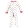 Hudson Baby Infant Girl Thermal Zipper Sleep and Play 2pk, Creative Rainbows - 3 of 4