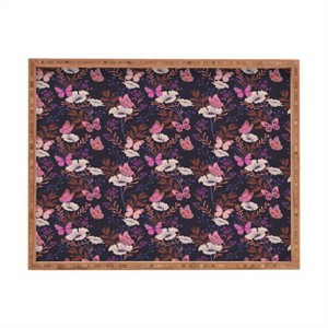 Schatzi Brown Free spirit Butterfly Plum Rectangular Tray - Deny Designs - 1 of 2